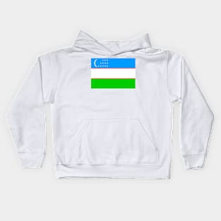 Uzbekistan flag Kids Hoodie